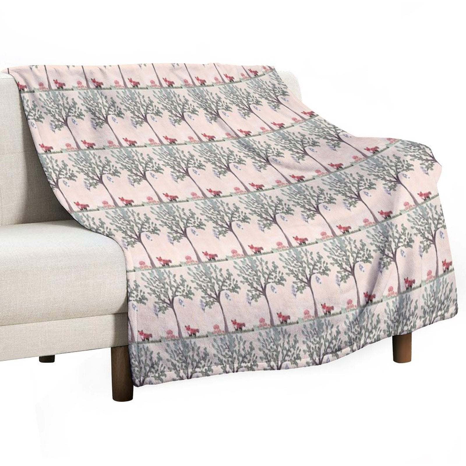 Forest Visitors Durable Throw Blanket