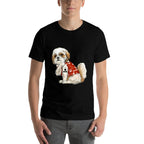 I Love Mom Tattoo Shih Tzu Mom Funny Mothers Day Gift  Ribbed Collar T-Shirt