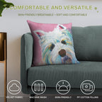 West Highland Terrier Love Soft High-Density Material Throw Pillow