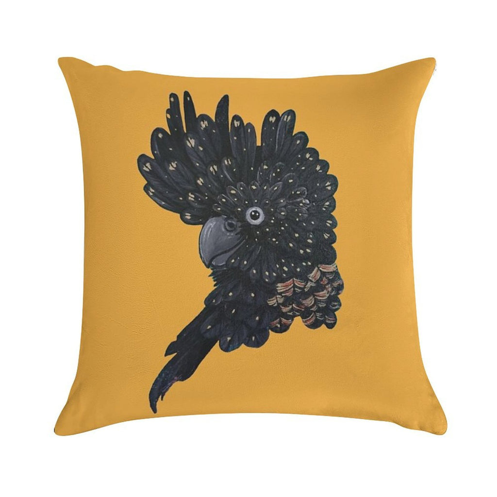 Red Tailed Black Cockatoo Soft Bedroom Essential Throw Pillow