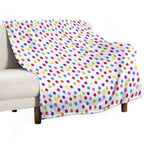Rainbow Multi-color Confetti Polka Dot All-season Throw Blanket