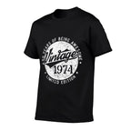 50 Years Of Being Awesome 1974 Retro Sunset 80s Decorations  Heathered Texture T-Shirt
