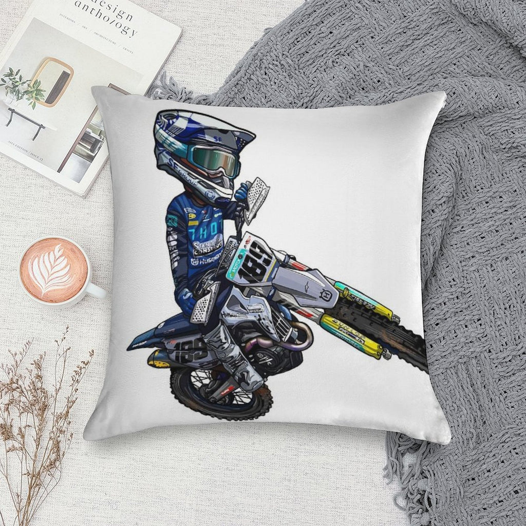 Dirt Bike Studios Collection 189 Soft Durable Construction Throw Pillow