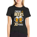 Cheers And Beers To My 30 Years Birthday Gift  Wrinkle-resistant T-Shirt