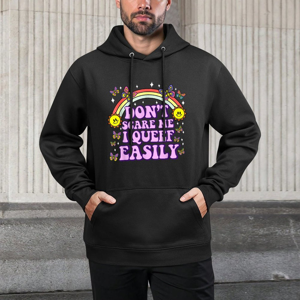 Don't Scare Me I Queef Easily Funny Embarrassing Adult Humor Machine Washable Hoodie