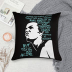 Sid Vicious Dead Or Alive Soft Reinforced Edging Throw Pillow