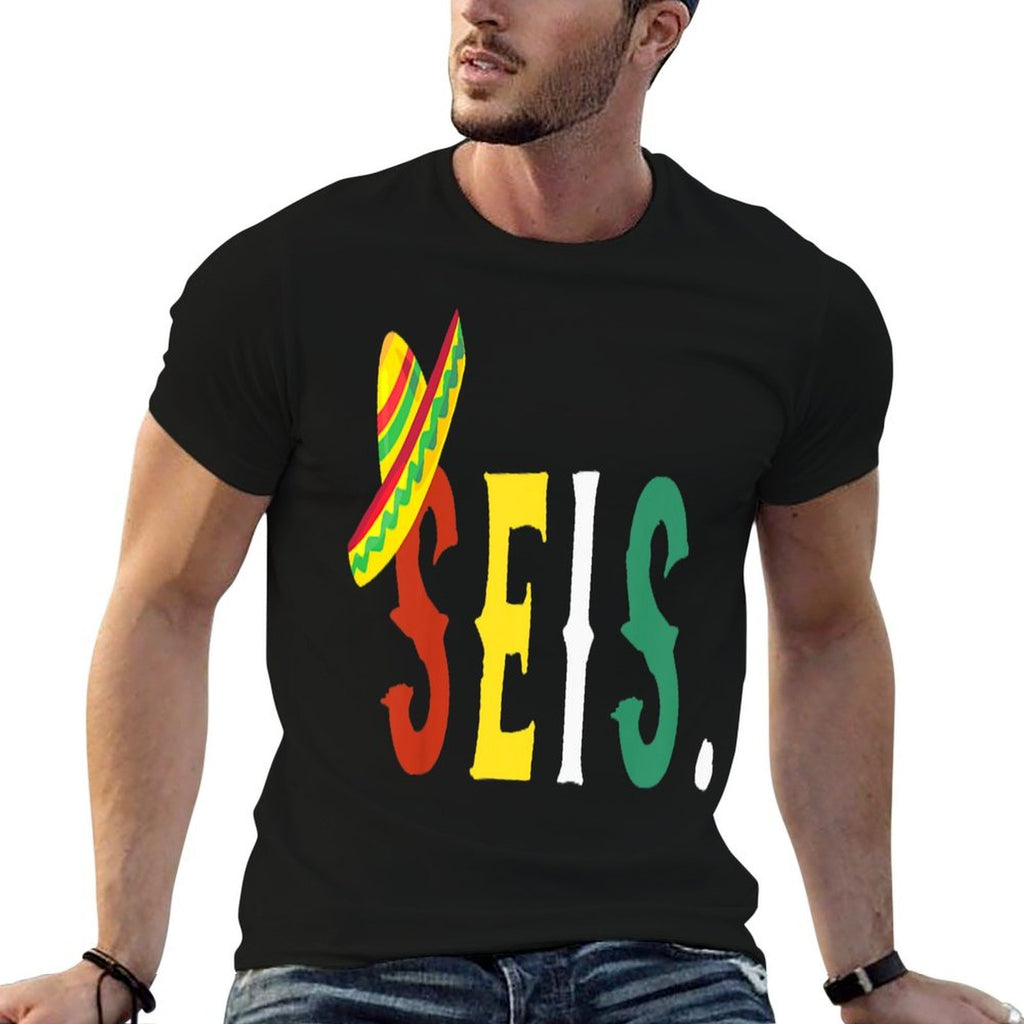 Kids 6 Year Old Mexican Fiesta Birthday Theme Seis Anos 6th Gift  Affordable Price T-Shirt