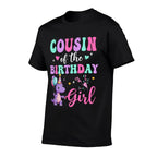 Cousin Of The Birthday For Girl Dinosaur T-Rex Party Family  Easy-care T-Shirt