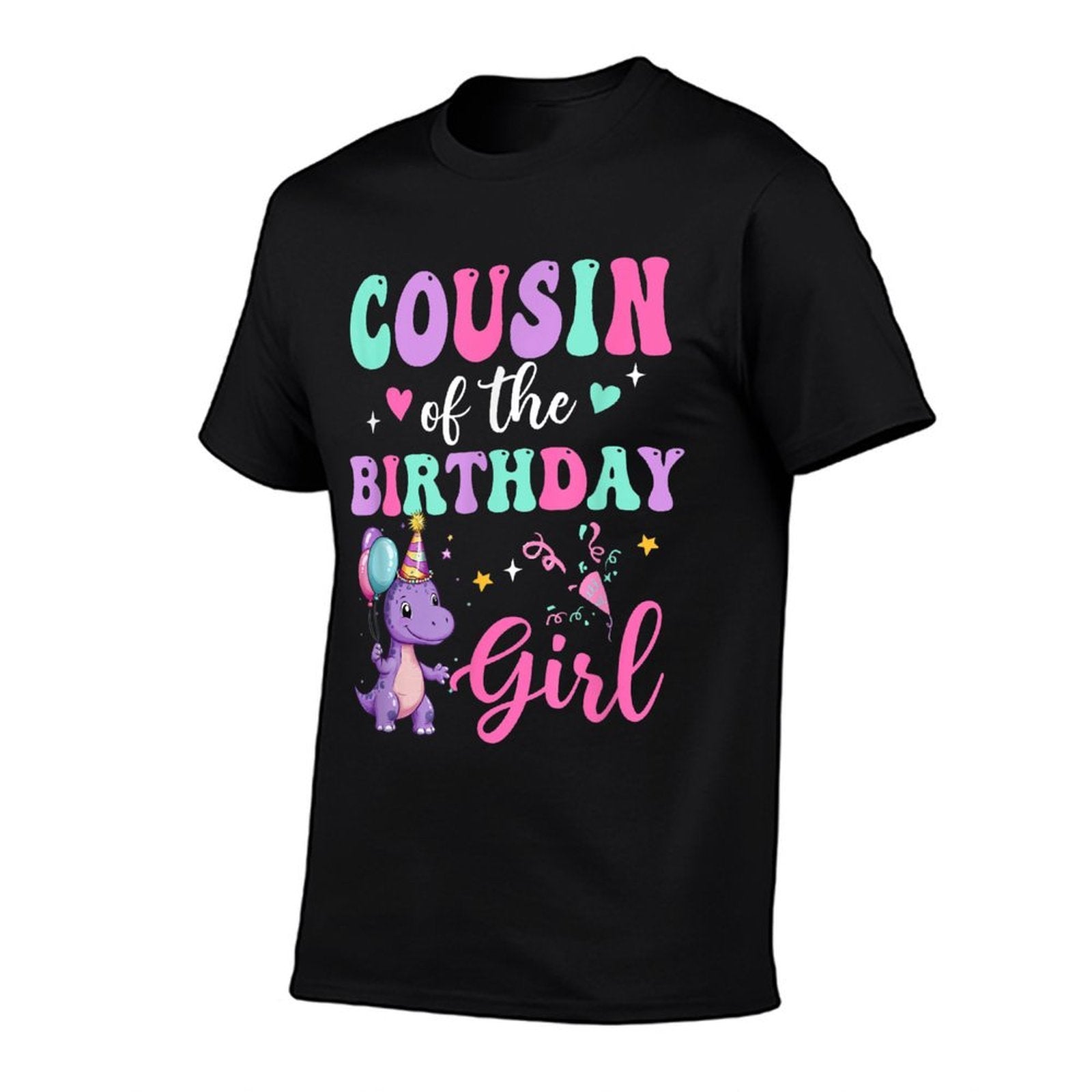 Cousin Of The Birthday For Girl Dinosaur T-Rex Party Family  Easy-care T-Shirt