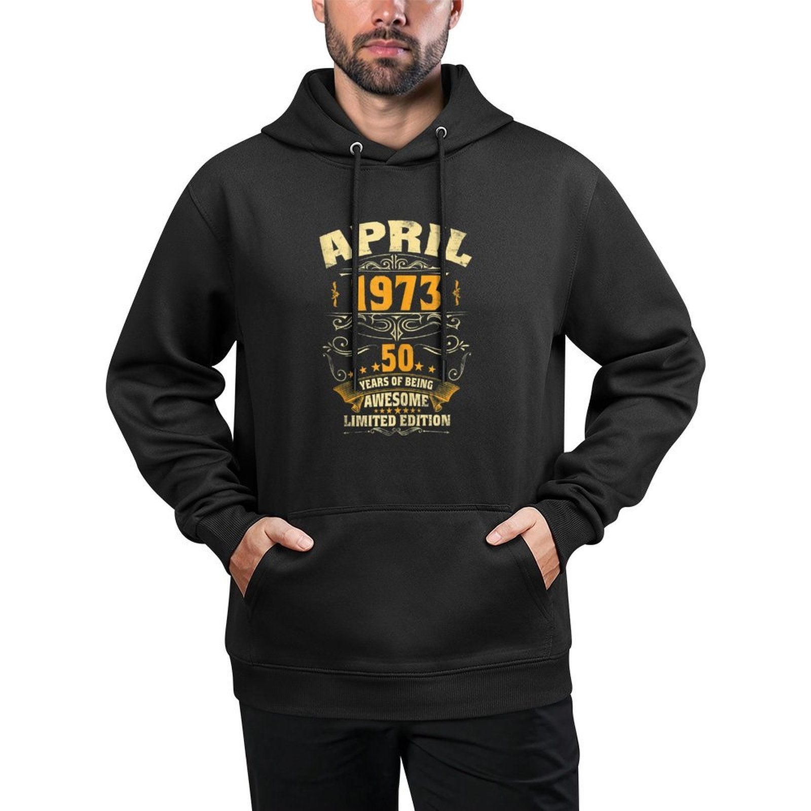 50 Year Old Gift Men Women Vintage April 1973 50th Birthday All-Day Comfort Hoodie
