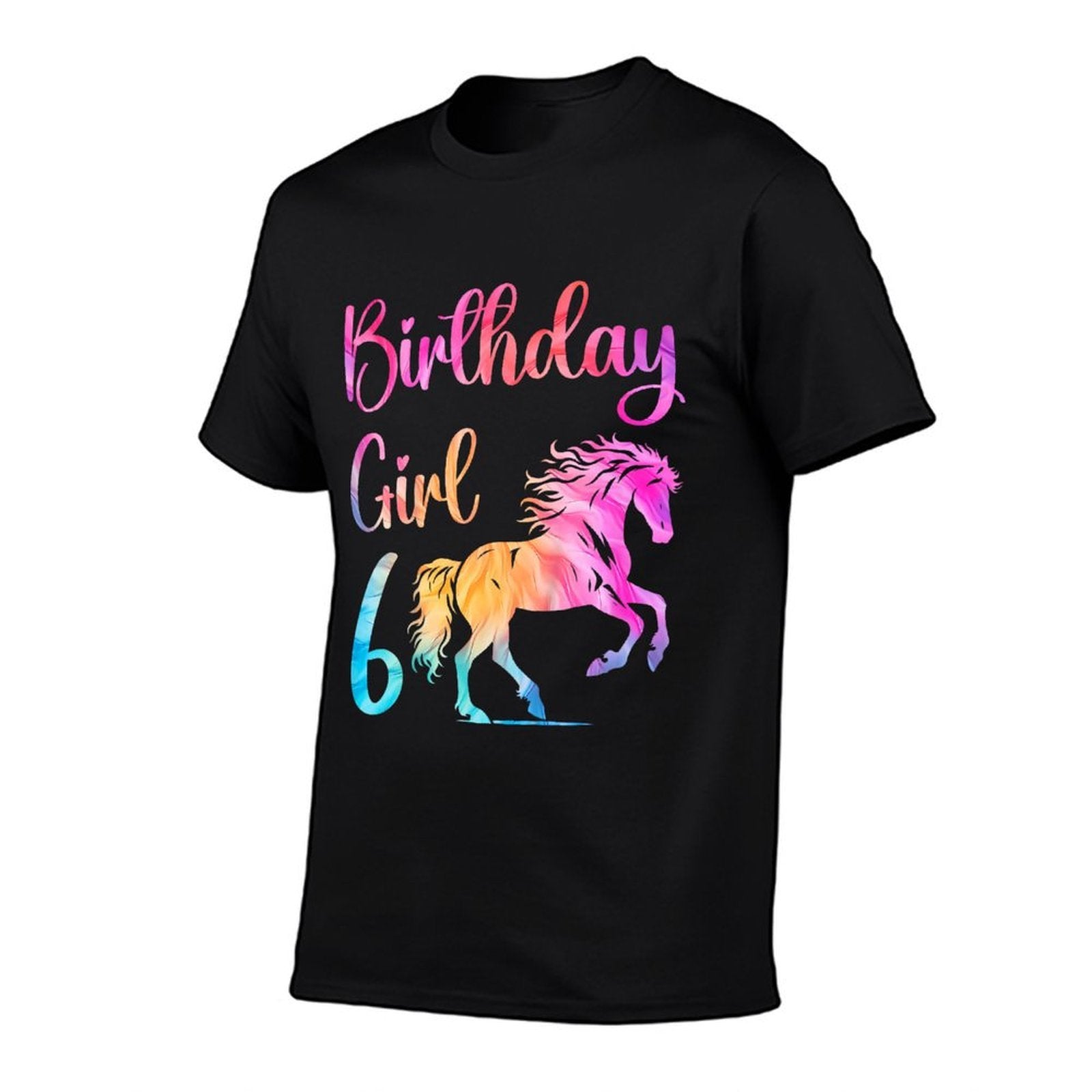 Kids 6th Birthday Horse 6 Year Old Girl Birthday Horse Lovers  Classic T-Shirt