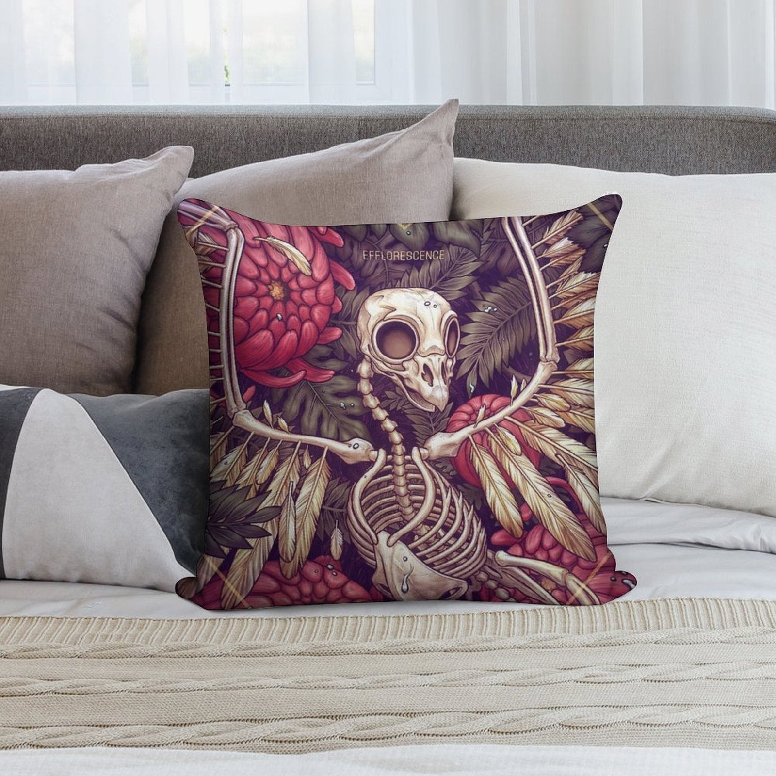 EFFLORESCENCE Soft Multiple Sizes Throw Pillow