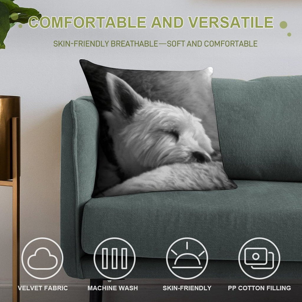 Dog Tired Soft High-Density Material Throw Pillow