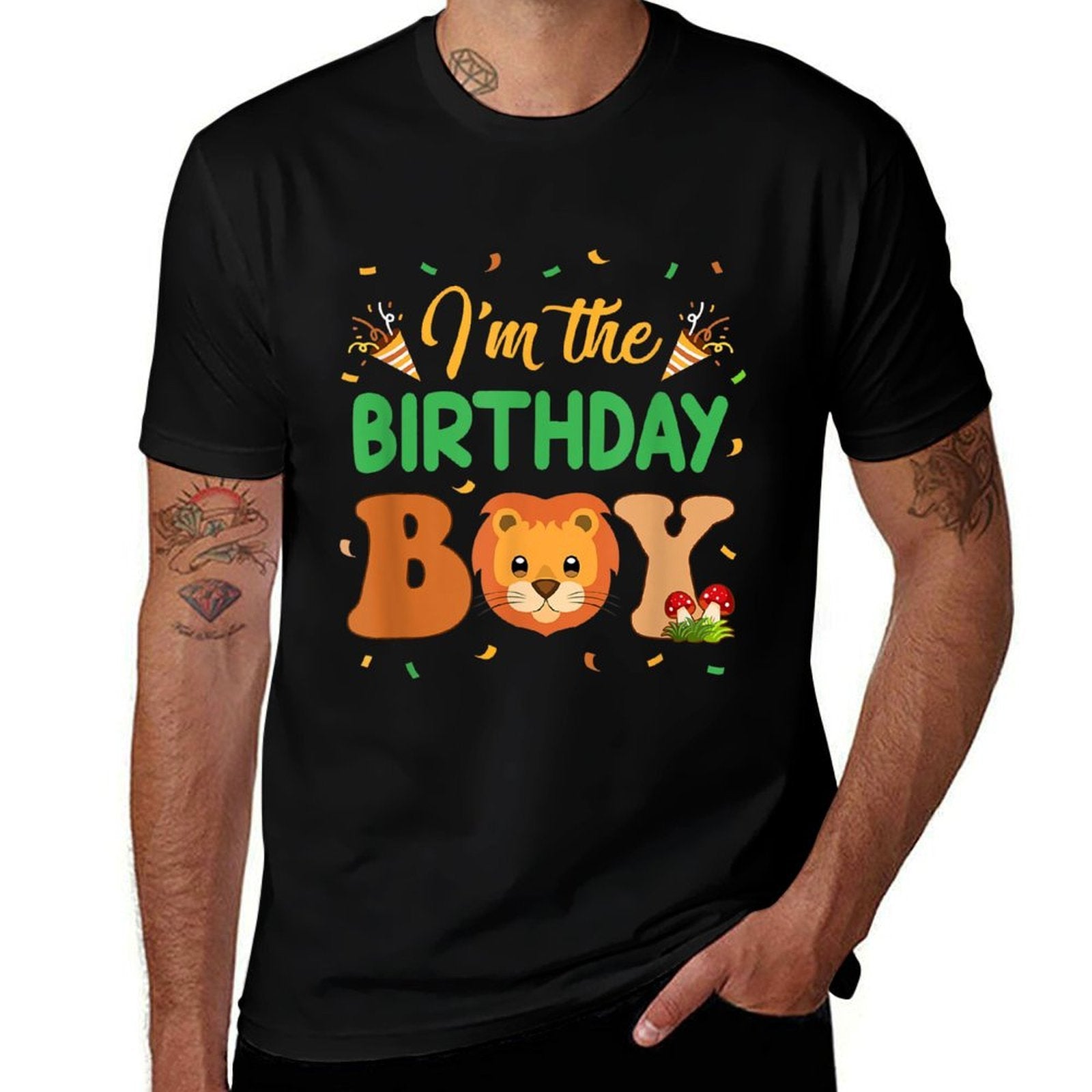 Im The Birthday Boy Lion Family Party Decorations  Polyester Blend T-Shirt