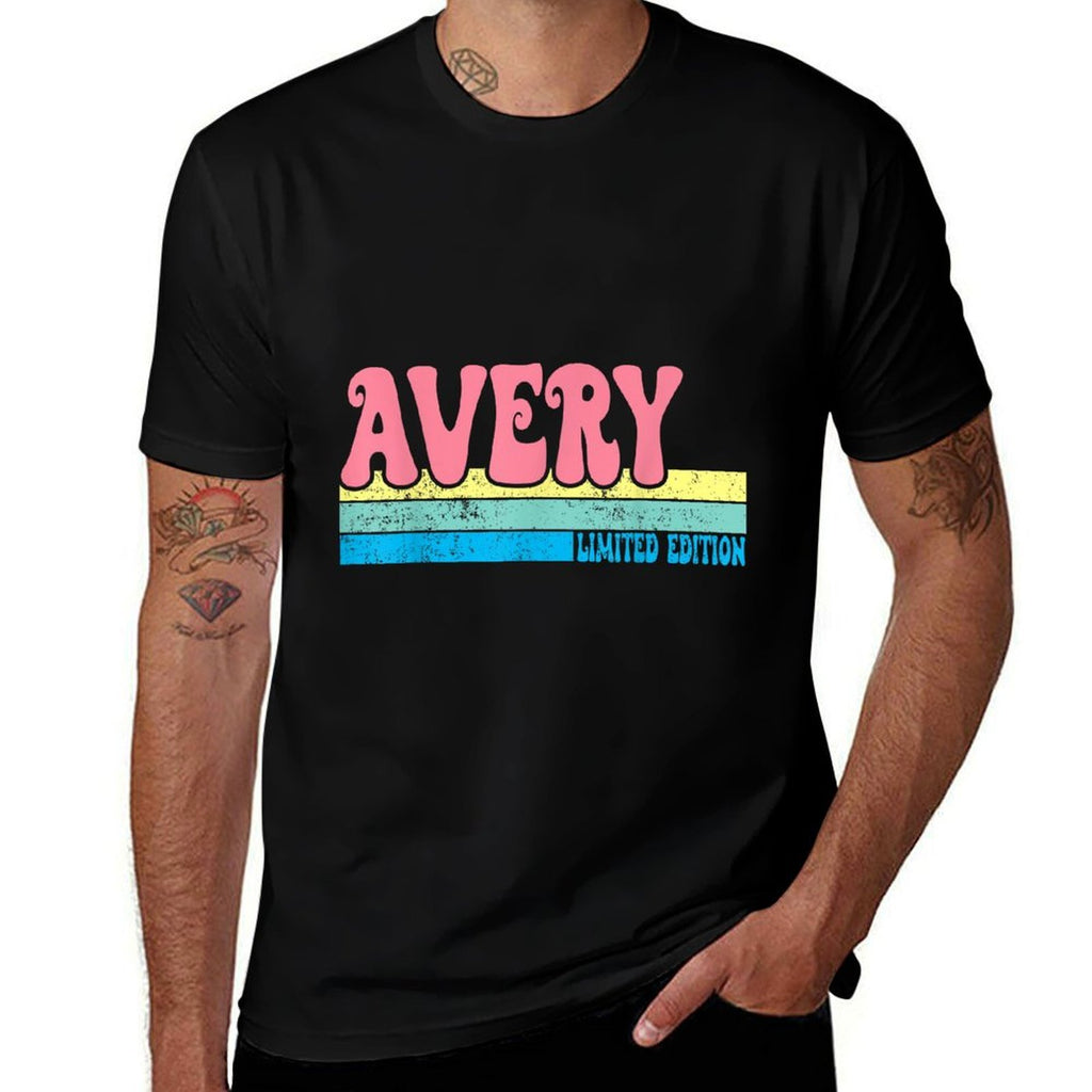 AVERY Name Personalized Cute Idea Groovy Women AVERY  Summer-ready Fabric T-Shirt