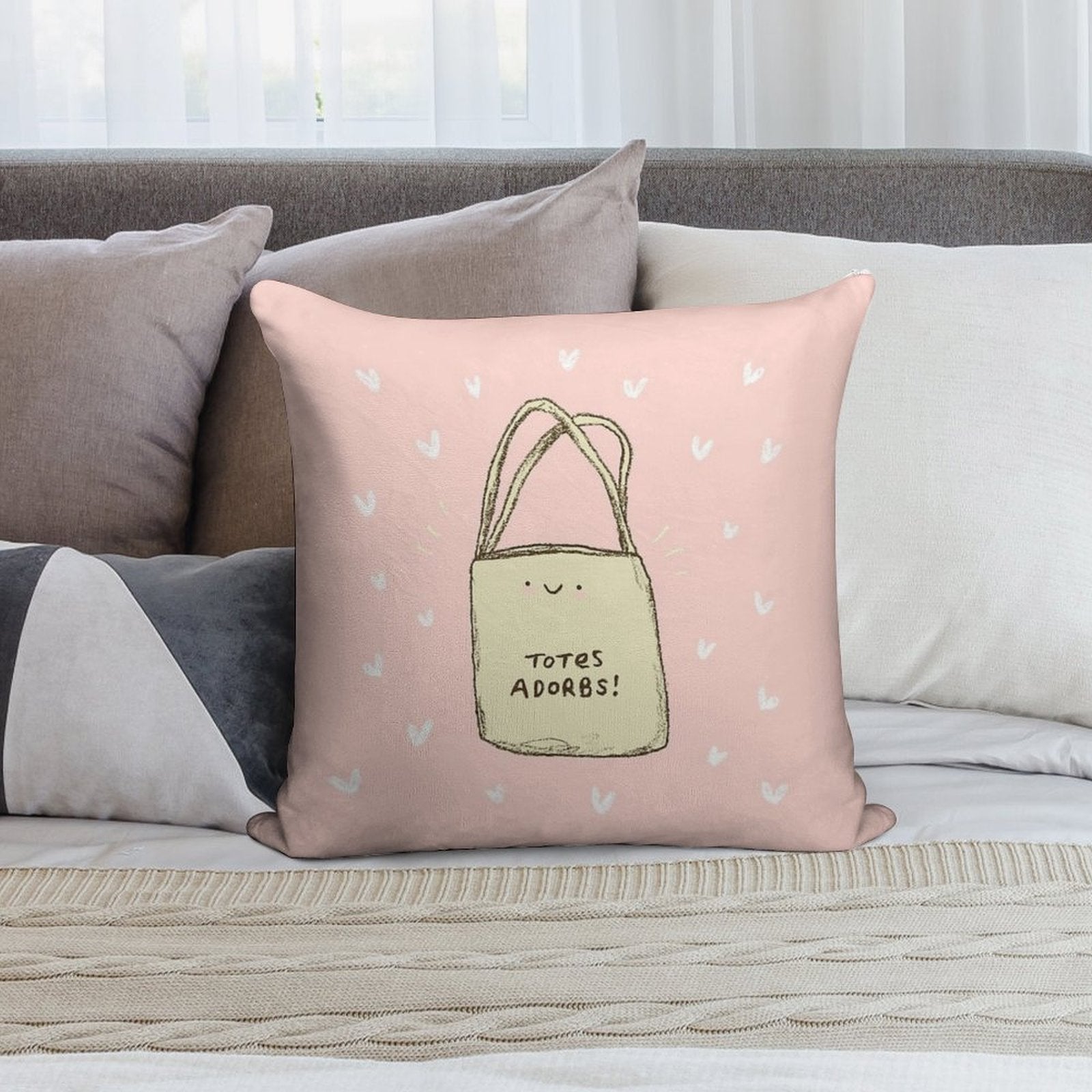 Totes Adorbs! Soft Durable Construction Throw Pillow