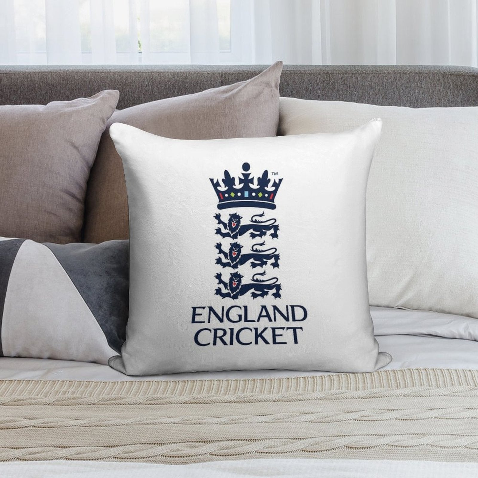 England Cricket Soft Multiple Sizes Throw Pillow