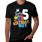 Kids 5th Birthday Train Boys Girls 5 Years Old I'm Five Gift  Eco-friendly Material T-Shirt