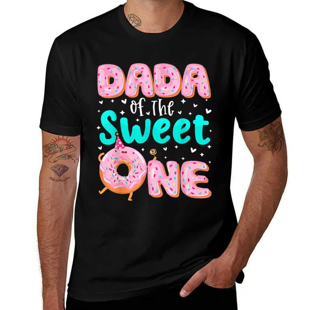 Dada Of The Sweet One 1st Birthday Donut Theme Family  Graphic-printed T-Shirt