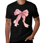 Baby Pink Bow Cute Coquette Preppy Clean Girl Women  Classic T-Shirt