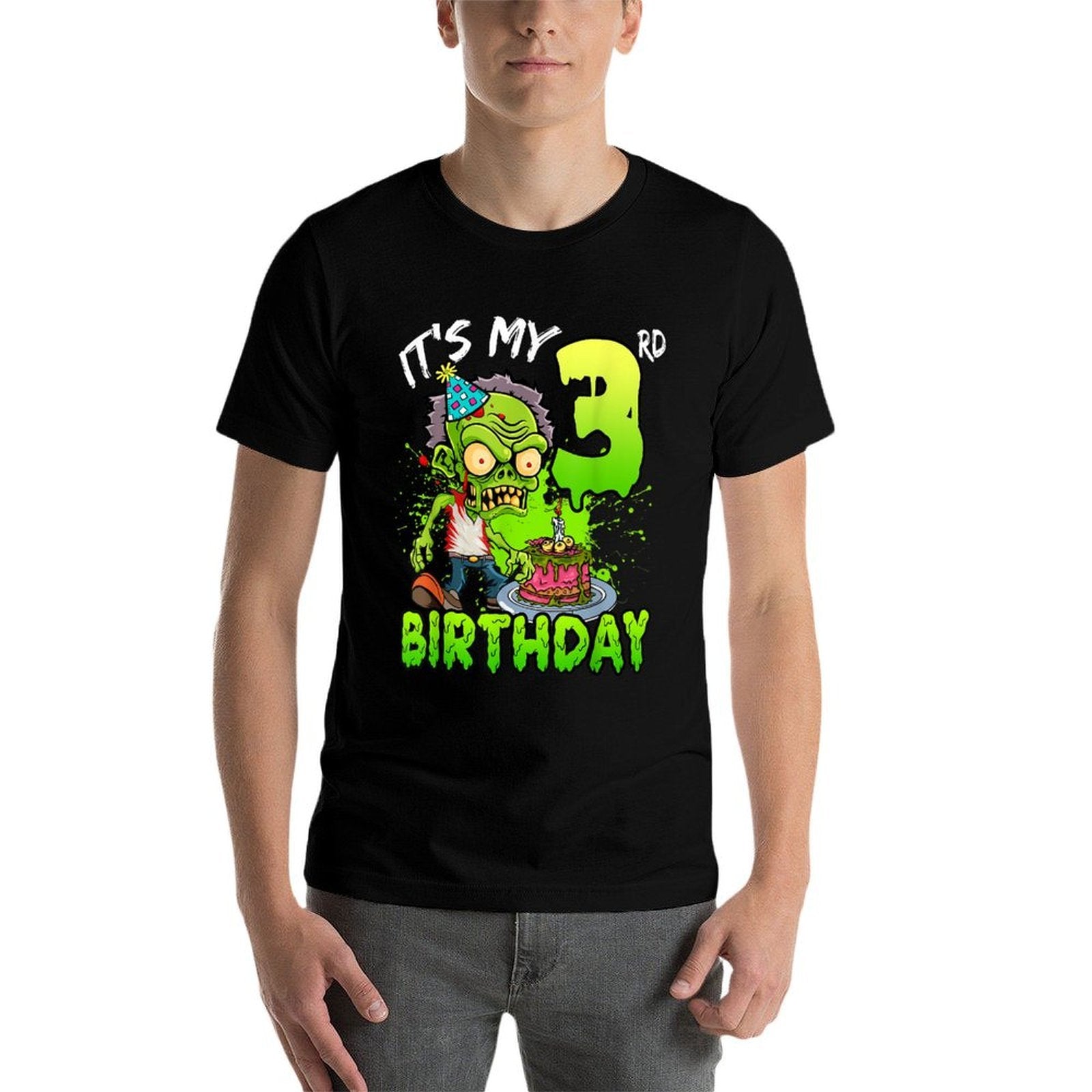 It's My 3rd Birthday Zombie Lover 3 Year Old Boys Girls  Cotton T-Shirt