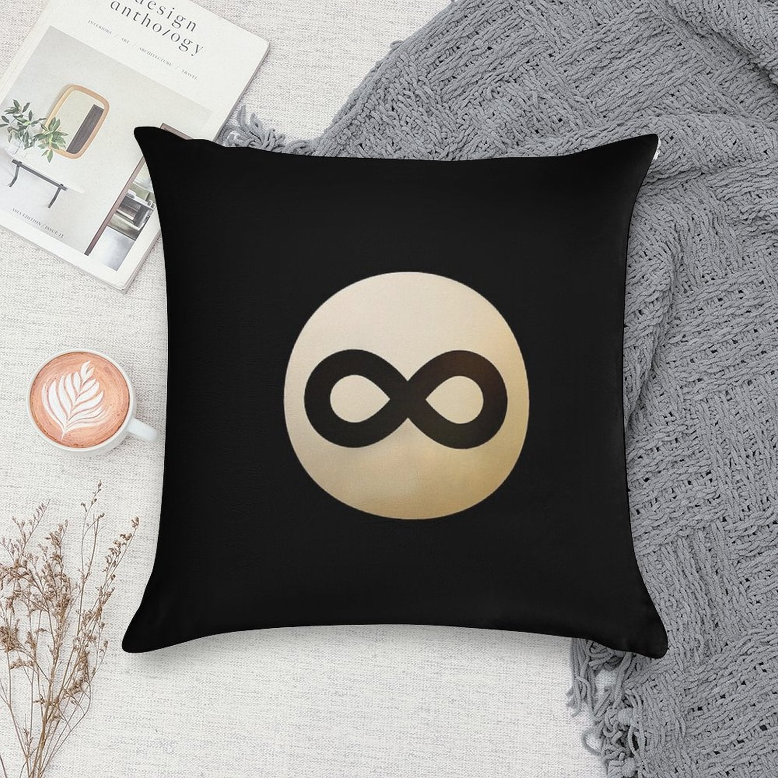 Infinity Ball Soft Easy Maintenance Throw Pillow