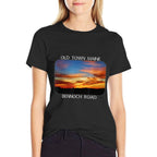 Old Town, Maine Magic Hour Early Morning Twilight Sky  High-quality Stitching T-Shirt