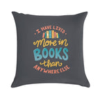 Live In Books - Bookish Quote Soft Multiple Sizes Throw Pillow