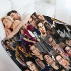 Dylan O'Brien Abstract Seamless Collage Pattern Wrinkle-free Throw Blanket