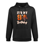 Its My 9th Birthday Basketball Theme Party 9 Years Old Breathable Fabric Hoodie