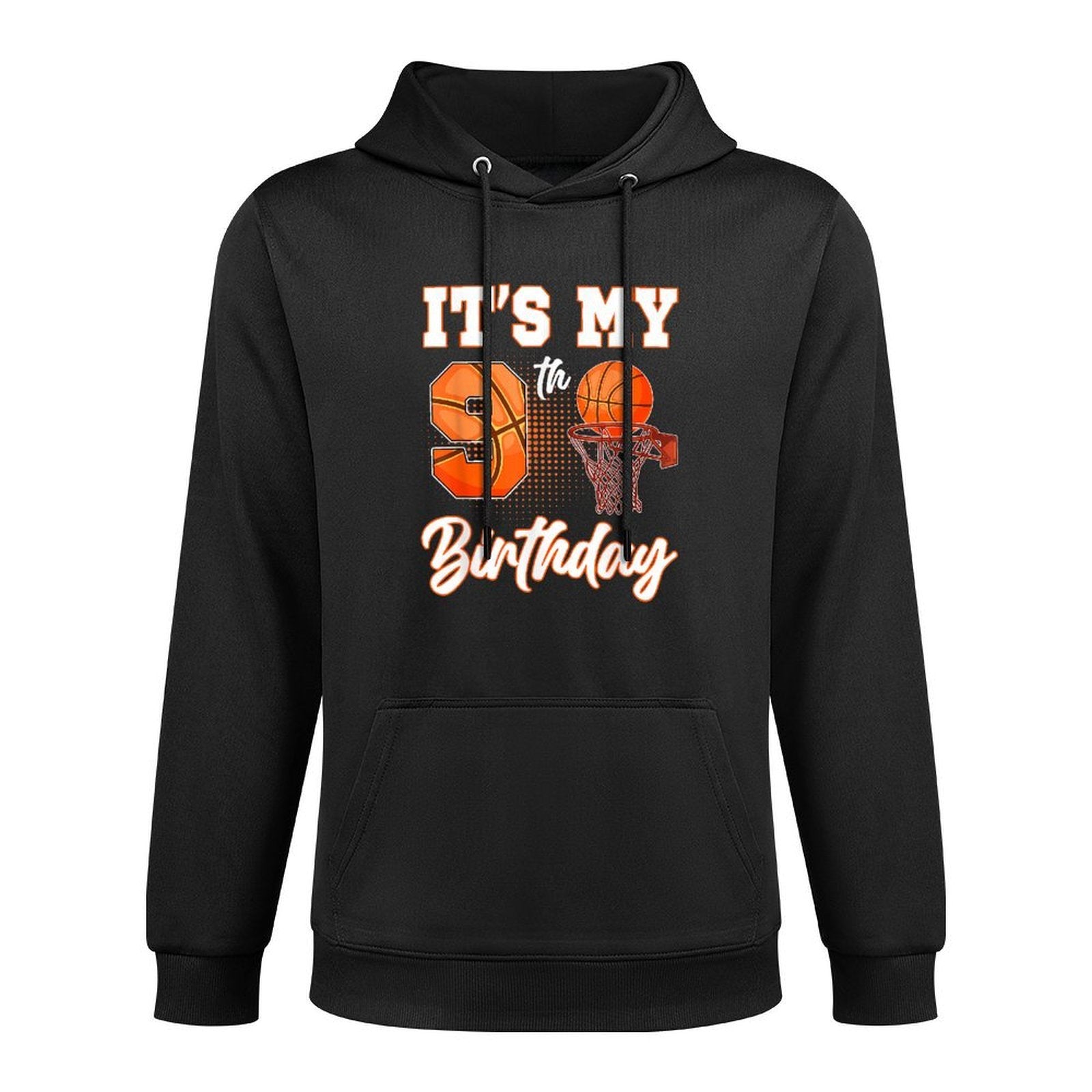 Its My 9th Birthday Basketball Theme Party 9 Years Old Breathable Fabric Hoodie