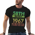 58 Year Old Gifts Vintage 1967 Limited Edition 58th Birthday  Stretchy T-Shirt