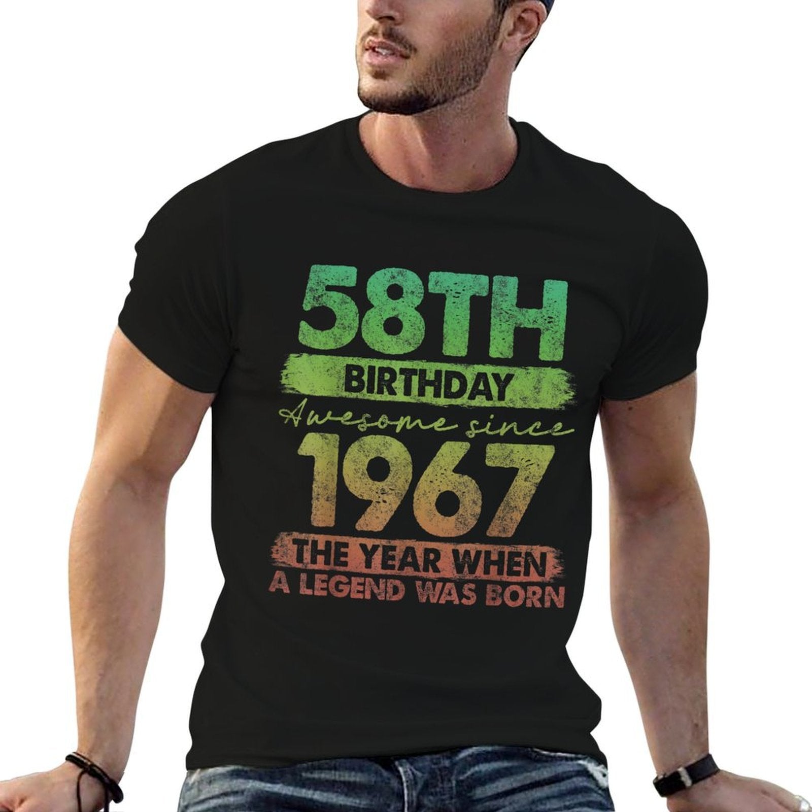 58 Year Old Gifts Vintage 1967 Limited Edition 58th Birthday  Stretchy T-Shirt