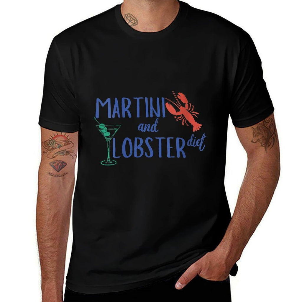 Womens Martini And Lobster Diet Aesthetic Fisherman Core  Quick-drying T-Shirt
