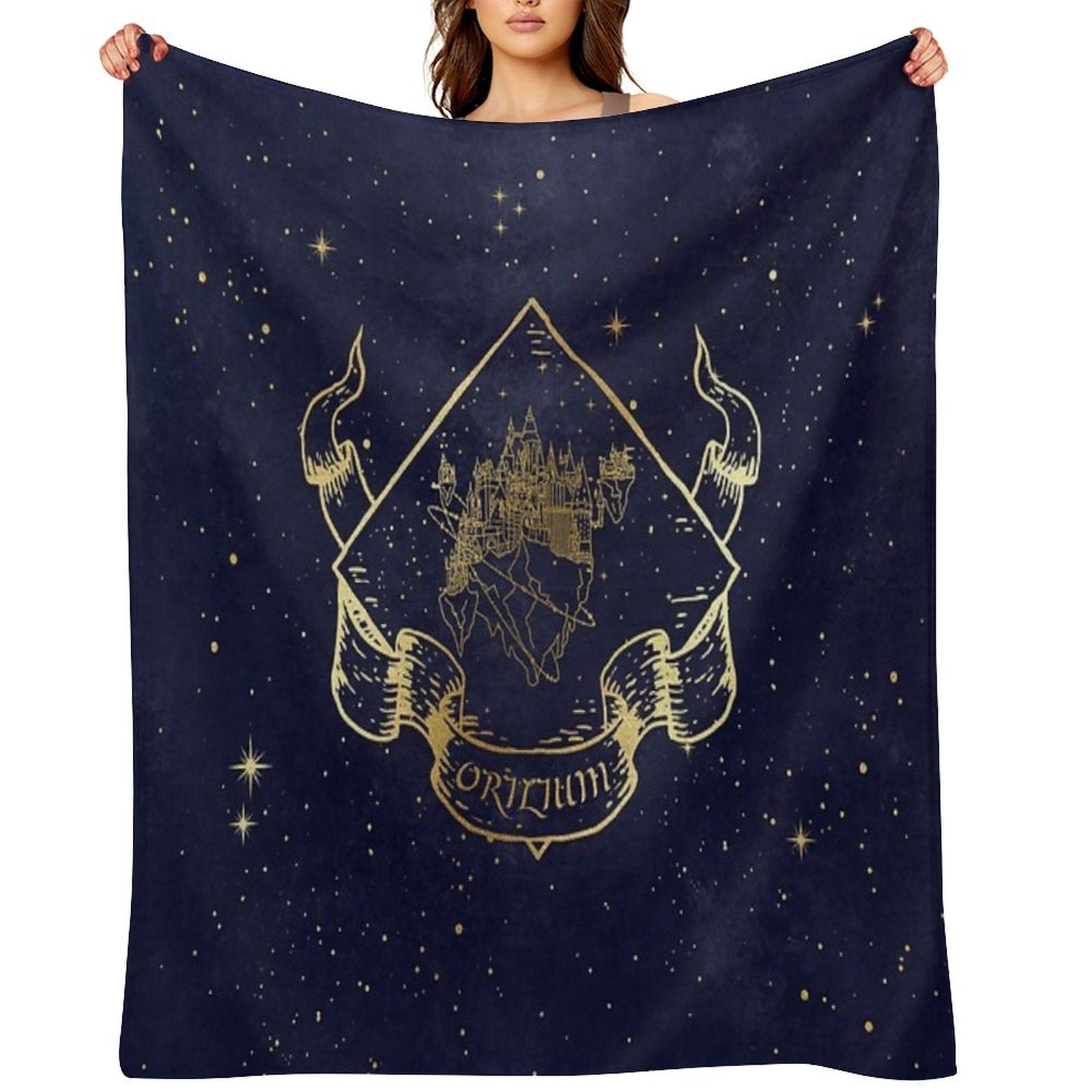 Orilium in Blue Gift-ready Throw Blanket