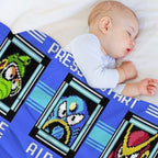 Mega Man 2 - Stage Select Compact Throw Blanket
