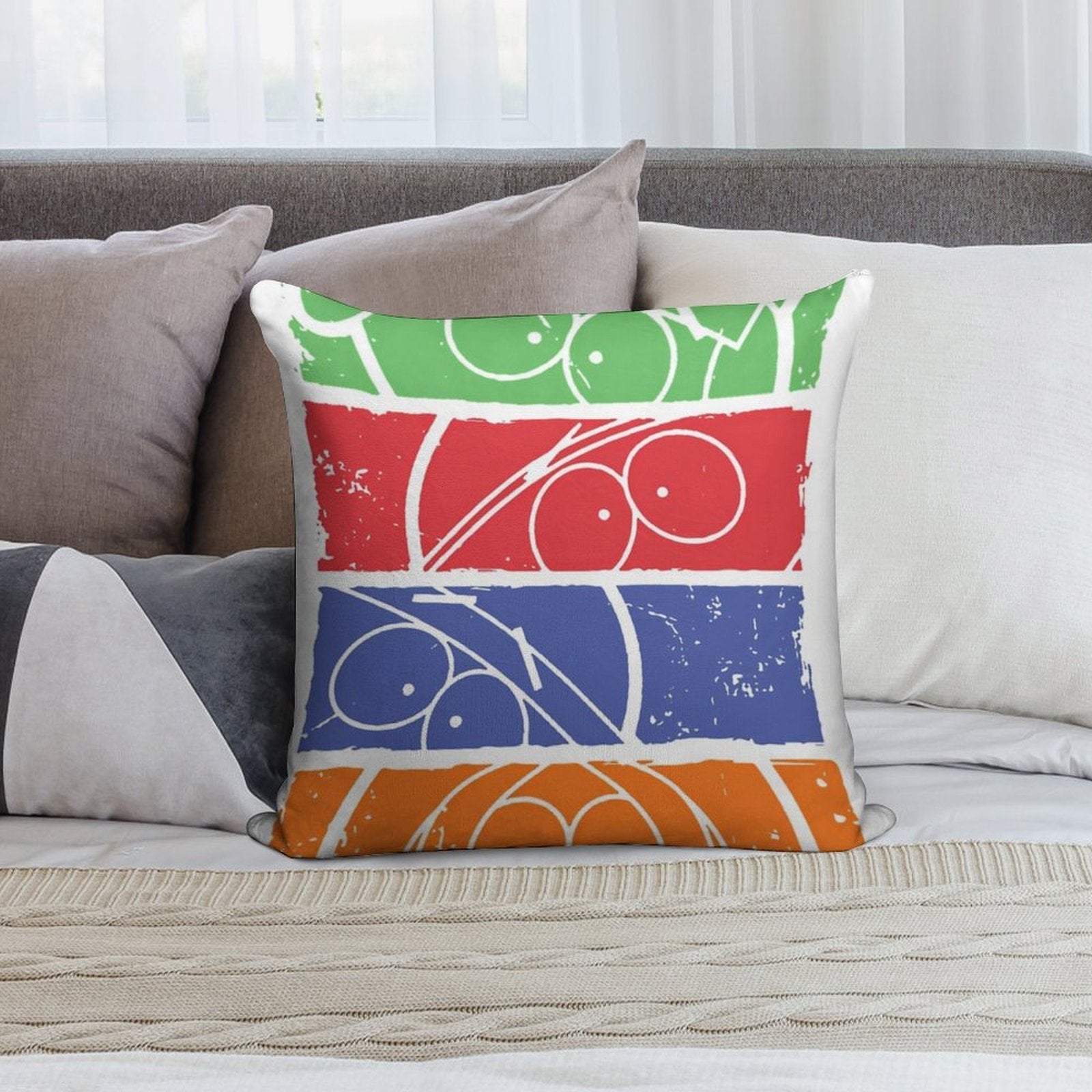 South Park Minimal Faces Soft High-Density Material Throw Pillow