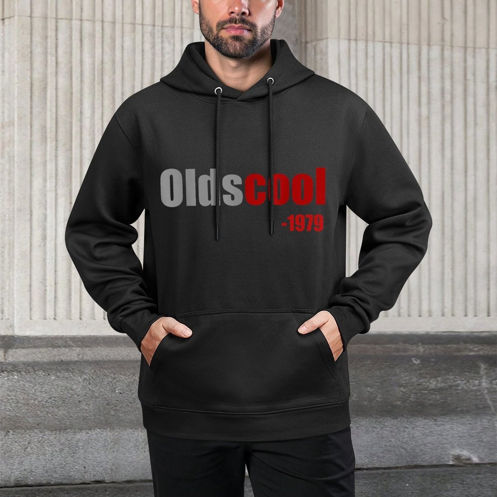 Oldscool 1979 - Funny 40th Birthday Gift Adjustable Hood Hoodie