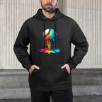 Baseball Ice Cream Ball Baseball Boys Youth Watercolor Lover Cotton-Polyester Blend Hoodie