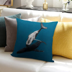 Whale Love Soft Gift Ready Throw Pillow
