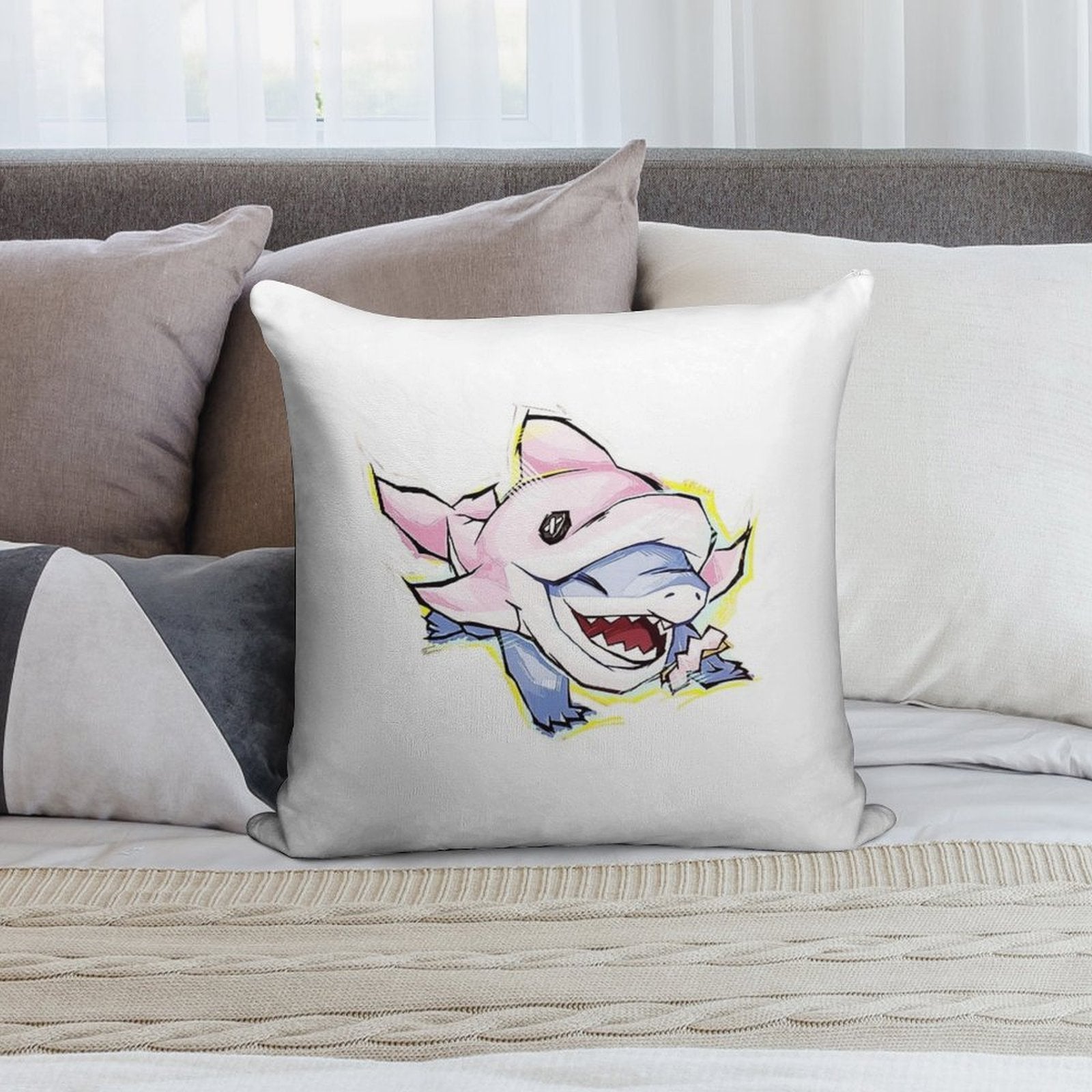 Rivals Jeff The Land Shark Incognito Dolphin Soft Home Decor Throw Pillow