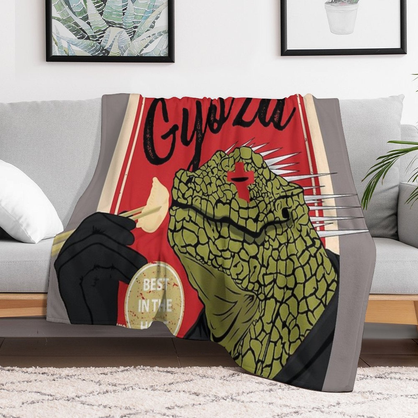 Dorohedoro Anime Kaiman Eating Gyoza Multi-functional Throw Blanket