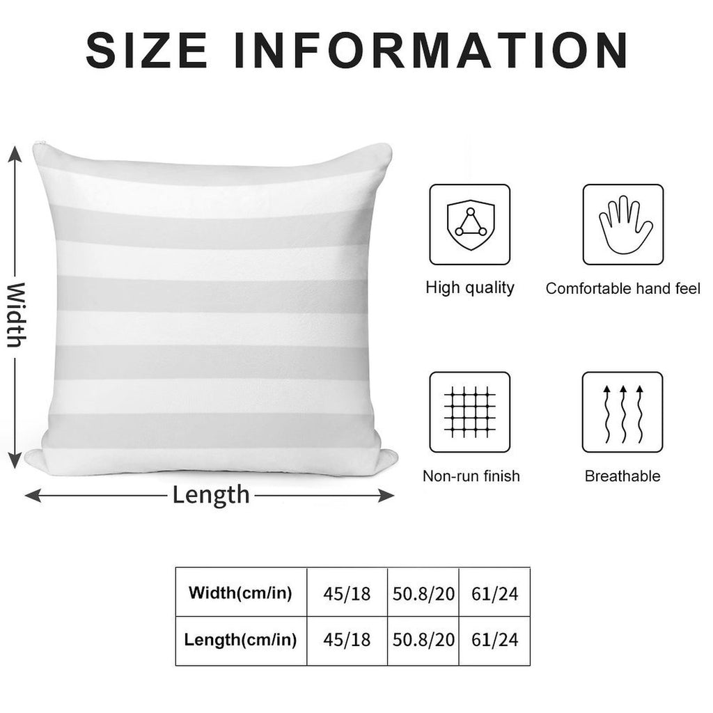 Palest Grey And White Stripes Soft Style Accent Throw Pillow