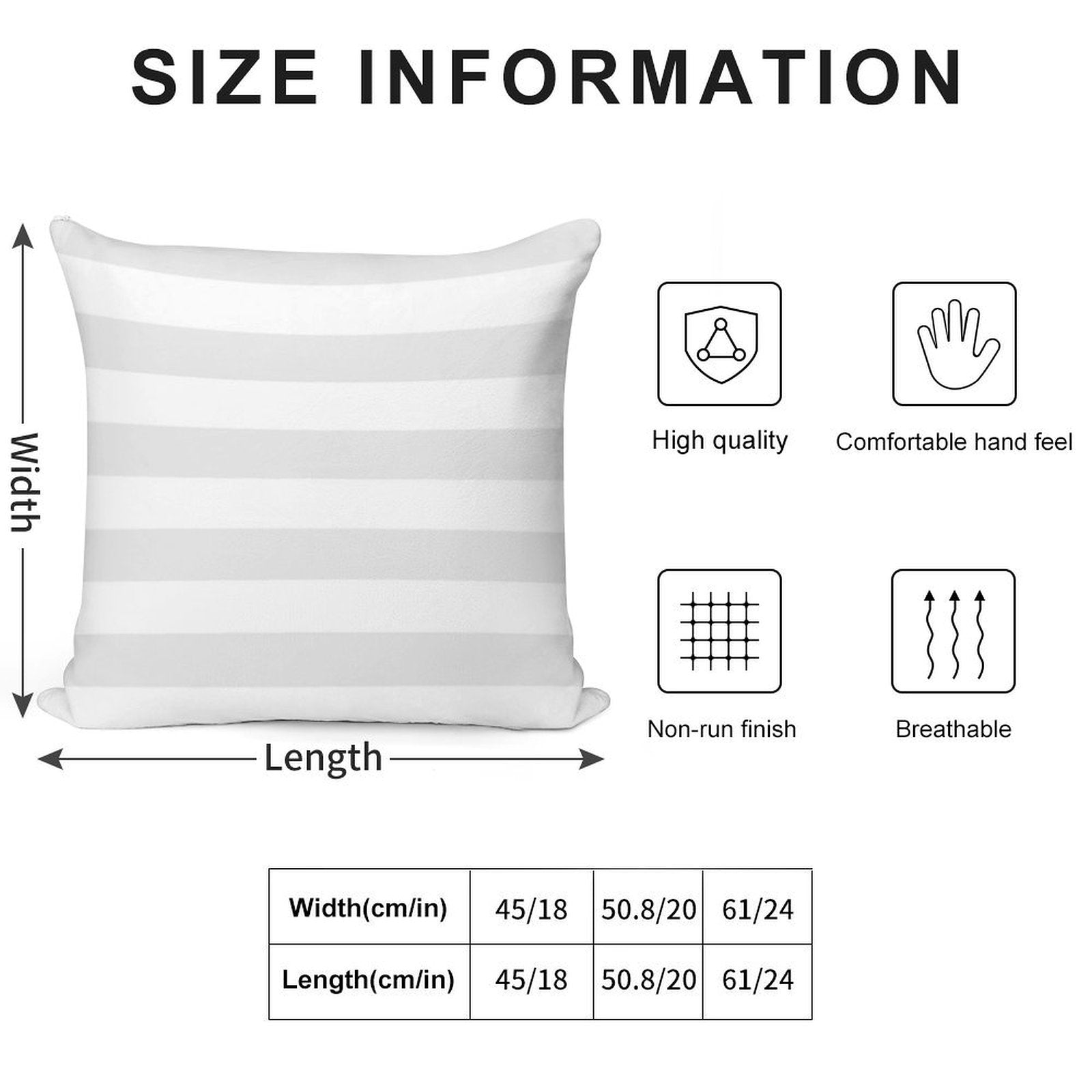 Palest Grey And White Stripes Soft Style Accent Throw Pillow