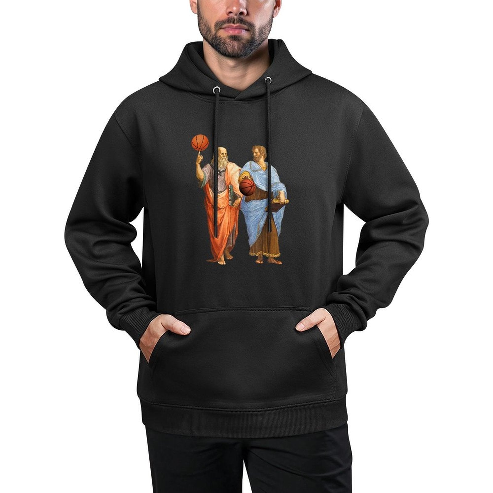 Aristotle And Plato with Basketballs - Philosophy Match All-Day Comfort Hoodie