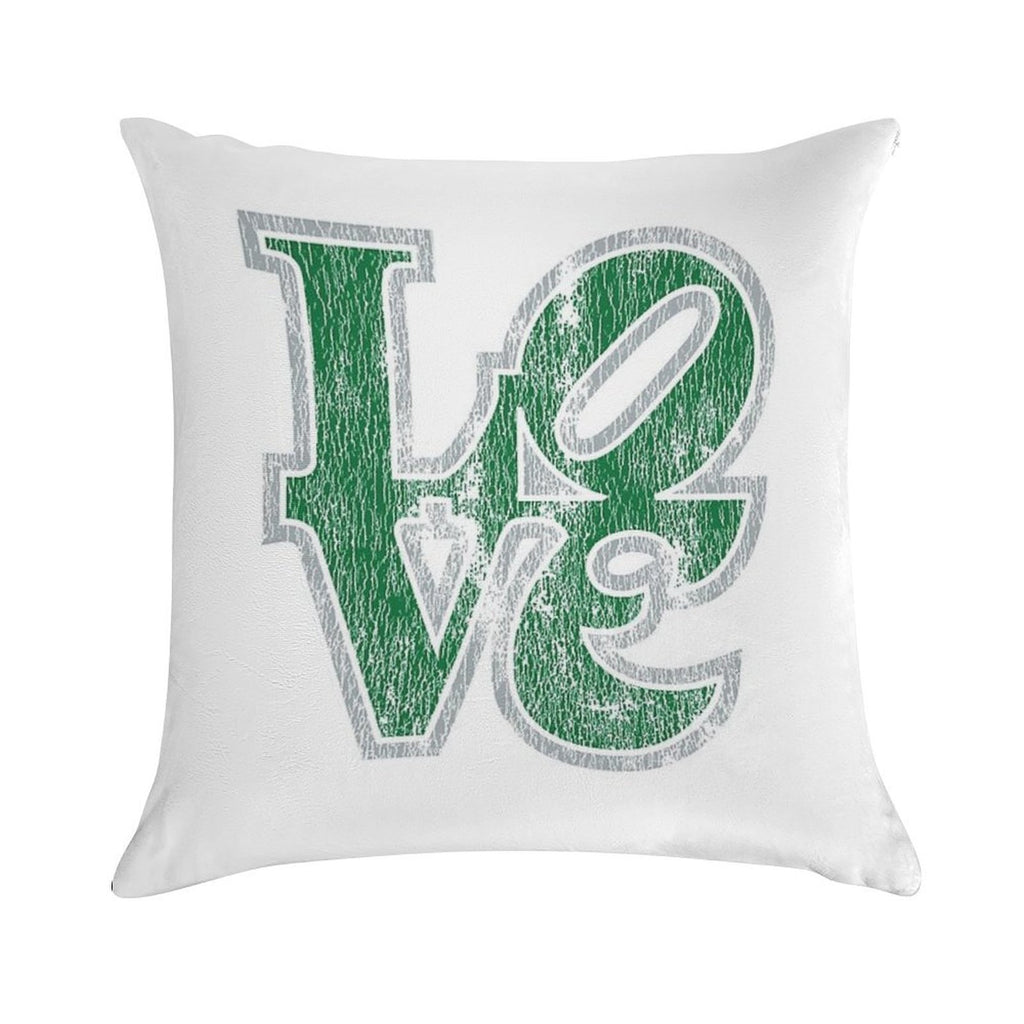 Philadelphia Eagles LOVE Park Throwback Kelly Green Style Logo Football Philly Champs Soft Multiple Sizes Throw Pillow