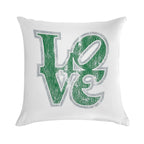 Philadelphia Eagles LOVE Park Throwback Kelly Green Style Logo Football Philly Champs Soft Multiple Sizes Throw Pillow