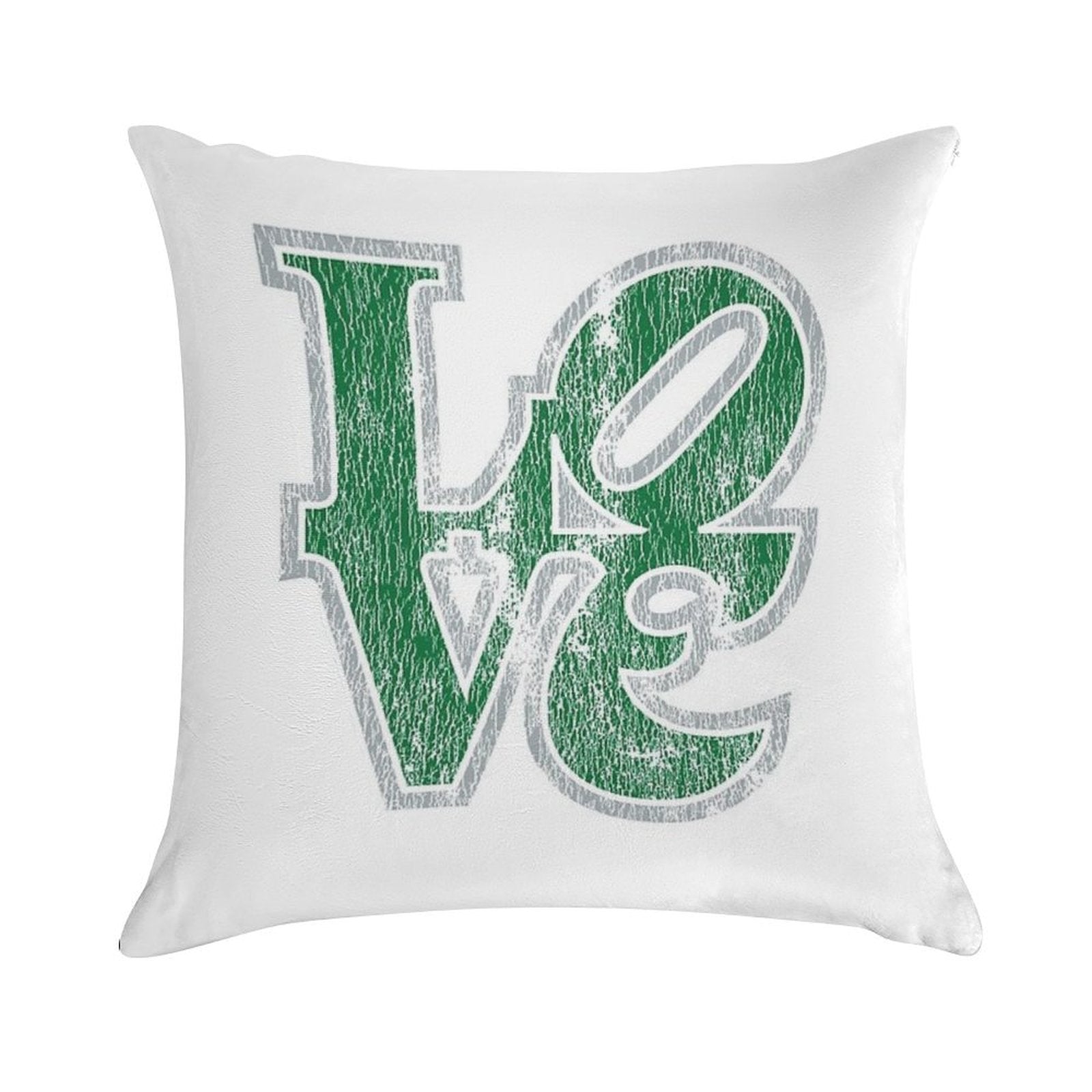 Philadelphia Eagles LOVE Park Throwback Kelly Green Style Logo Football Philly Champs Soft Multiple Sizes Throw Pillow