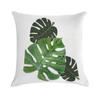 Monstera Leaf Soft Washable Throw Pillow