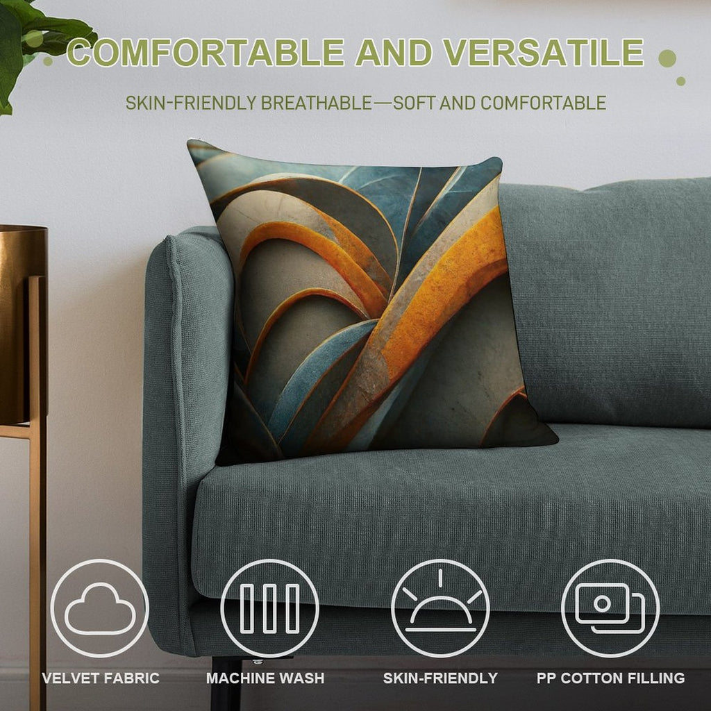 Modern Design Abstract Background And Texture Soft Warmth Comfort Throw Pillow